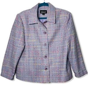 Briggs New York Pastel Tweed Lined Blazer